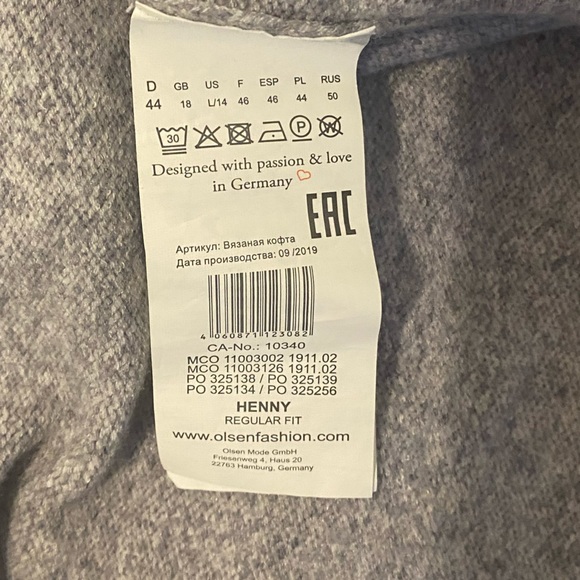 ❤️💖OLSEN💖❤️Henry style sweater with button and pockets . Cozy! Size Large. - Picture 10 of 11